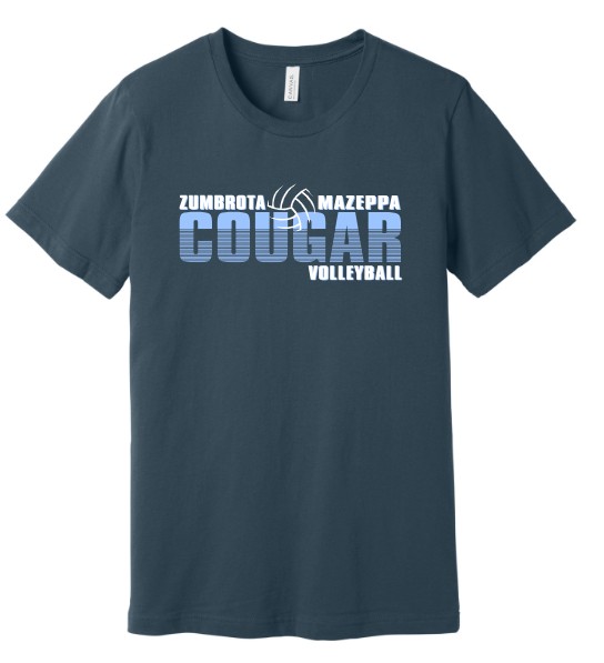 Zumbrota-Mazeppa Cougar Volleyball Vintage T-shirt - Image 3