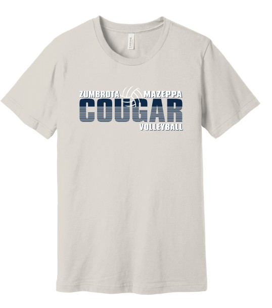 Zumbrota-Mazeppa Cougar Volleyball Vintage T-shirt - Image 2