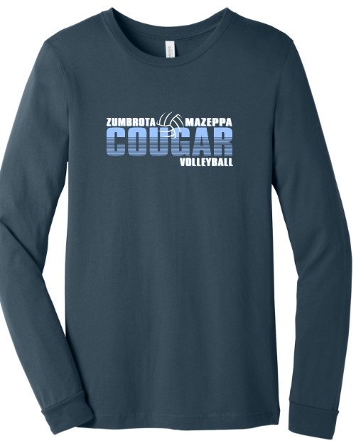 Zumbrota-Mazeppa Cougar Volleyball Long Sleeve Tee - Image 3