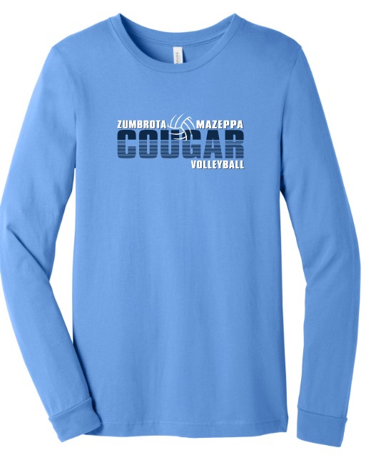 Zumbrota-Mazeppa Cougar Volleyball Long Sleeve Tee - Image 2