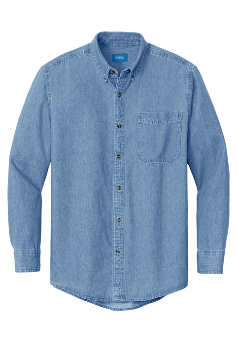 Tiger Pride Adult Long Sleeve Denim Shirt