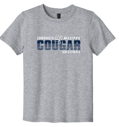 Zumbrota-Mazeppa Cougar Volleyball YOUTH T-shirt - Image 3