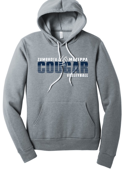 Zumbrota-Mazeppa Cougar Volleyball Sponge Fleece Hoodie - Image 4