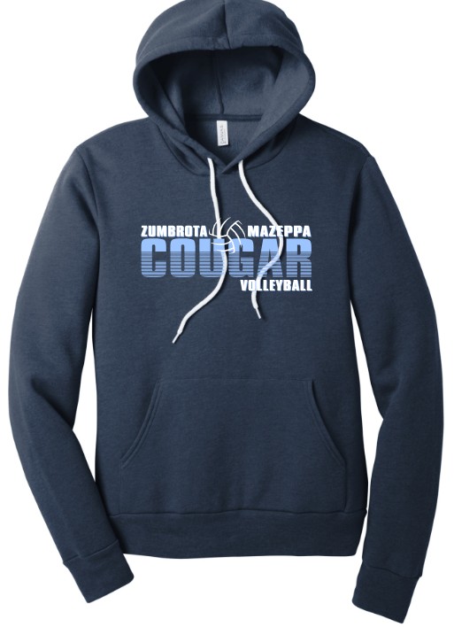 Zumbrota-Mazeppa Cougar Volleyball Sponge Fleece Hoodie - Image 3