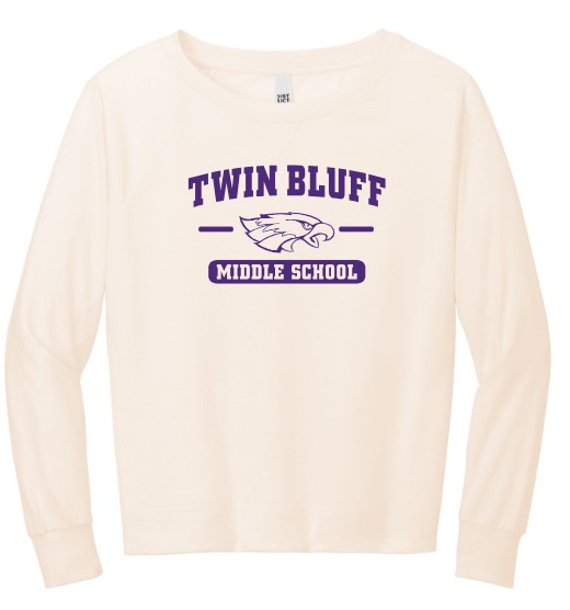 Twin Bluff Middle School Women’s Featherweight French Terry™ Long Sleeve Crewneck - Image 4