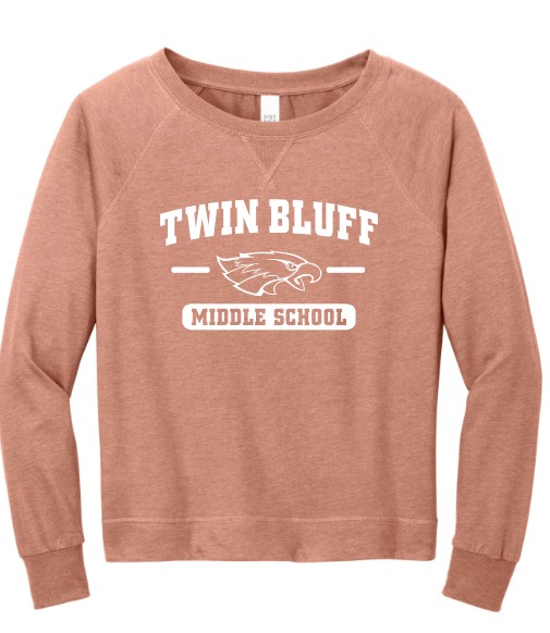 Twin Bluff Middle School Women’s Featherweight French Terry™ Long Sleeve Crewneck - Image 2
