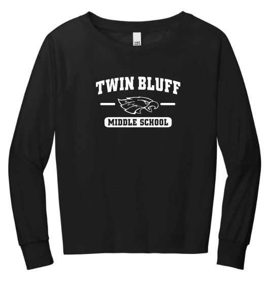 Twin Bluff Middle School Women’s Featherweight French Terry™ Long Sleeve Crewneck - Image 5
